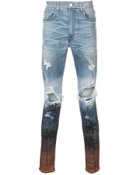 jeans amiri distressed skinny lyst