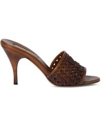 Miu Miu - Woven Leather Sandals - Lyst