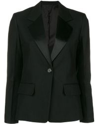 Helmut Lang Blazer mit Kontrastrevers - Schwarz
