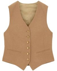 Fortela - Button Welt-Pocket Vest - Lyst