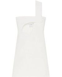 Courreges - Robe Satinée À Découpes - Lyst
