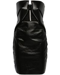 Rick Owens - Strapless Mini-jurk Met Uitgesneden Details - Lyst