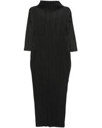 Pleats Please Issey Miyake - Pleated Midi Dress - Lyst