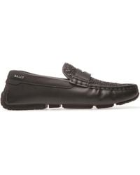 Bally - Logo-Print Loafers - Lyst