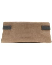 Brunello Cucinelli - Side-Insert Essence Clutch Bag - Lyst