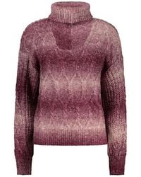 Desigual - Pull Viola En Maille Torsadée - Lyst