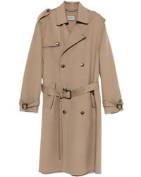 Canali - Belted Double-Breasted Coat - Lyst
