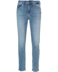 Liu Jo - High-waist Cropped Skinny Jeans - Lyst