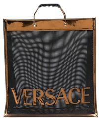 Versace - Bolso shopper translúcido con parche del logo - Lyst
