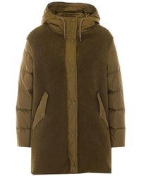 Herno - Parka Acolchada Con Detalle De Pelo De Borrego - Lyst