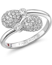 Faberge - 18kt White Gold Emotion Diamond Ring - Lyst