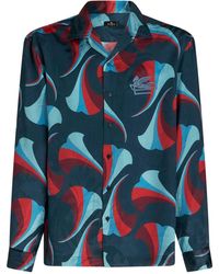 Etro - Floral-print Silk Bowling Shirt - Lyst