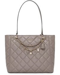 Guess - Quilted Logo-Print Tote Bag - Lyst