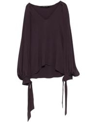 FEDERICA TOSI - Ballon-Sleeve Cut-Out Blouse - Lyst