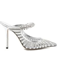 Jimmy Choo - Mules Bing con apliques de cristal y tacón de 100 mm - Lyst