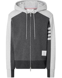 Thom Browne - Loopback 4-Bar Zip-Up Hoodie - Lyst