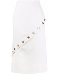 McQueen - High-Waisted Asymmetric-Hem Skirt - Lyst