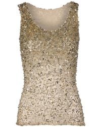Valentino Garavani - Sequined Sleeveless Top - Lyst