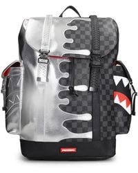Sprayground - Check-Pattern Shark Backpack - Lyst