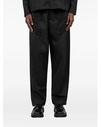 BAZISZT - Floral-Embroidered Trousers - Lyst