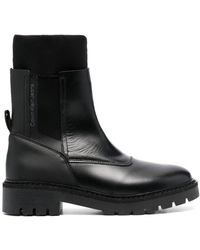 Calvin Klein - High-ankle Leather Chelsea Boots - Lyst