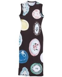 Stine Goya - Robe Mi-Longue À Imprimé Graphique - Lyst