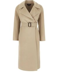 Weekend by Maxmara - Belted Double-Breasted Coat - Lyst