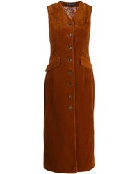Etro Kleid aus Cord - Braun