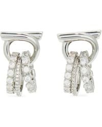 Ferragamo - Gancini Crystal-Embellished Earrings - Lyst