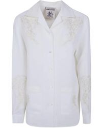 Semicouture - Floral-Embroidered Shirt - Lyst