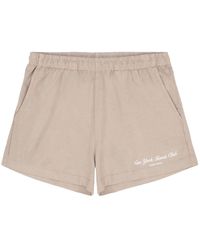 Sporty & Rich - Shorts con cintura elástica y logo estampado - Lyst