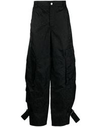 Gcds - Pantaloni A Gamba Ampia Con Monogramma - Lyst