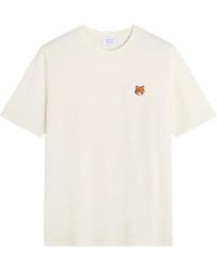 Maison Kitsuné - Fox Head Cotton T-Shirt - Lyst