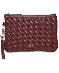 V73 - Zelda Woven-Effect Clutch Bag - Lyst