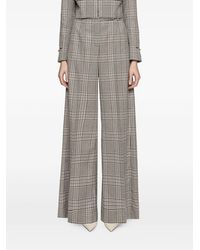 Nissa - Checked Tailored Wide-Leg Trousers - Lyst