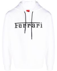Ferrari - Logo-print Long-sleeve Hoodie - Lyst