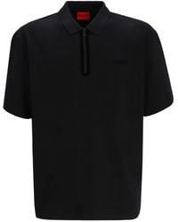 HUGO - Polo À Logo Brodé - Lyst