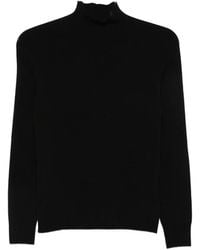 ERMANNO FIRENZE - High-Neck Ribbed-Trim Sweater - Lyst