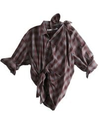 Alexander Wang - Plaid One-Shoulder Shirt - Lyst