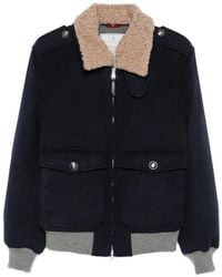 Brunello Cucinelli - Bomberjacke Mit Shearling-Kragen - Lyst