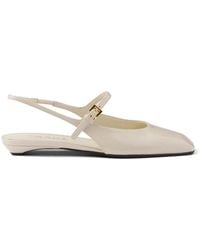 Prada - Leather Slingback Ballerinas - Lyst