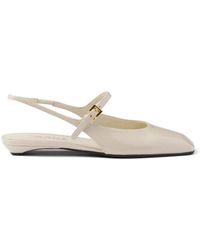 Prada - Leather Slingback Ballerinas - Lyst