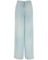 Ermanno Scervino - Drawstring Check-Pattern Trousers - Lyst