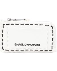 Emporio Armani - Porte-cartes à logo imprimé - Lyst