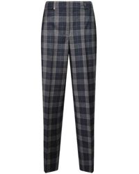 Peserico - Check-Pattern Tailored Trousers - Lyst