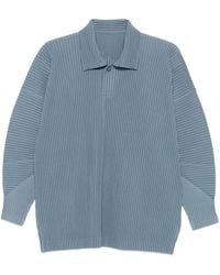 Homme Plissé Issey Miyake - Pleated Long-Sleeve Polo Shirt - Lyst