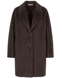 Peserico - Brushed Notched-Lapel Coat - Lyst