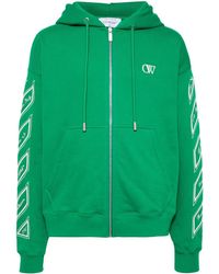 Off-White c/o Virgil Abloh - Diag ストライプ ジップアップ パーカー - Lyst