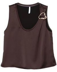 Imperial - Top sin mangas con detalle de hebillas - Lyst