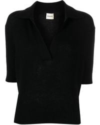 KHAITE - Shrunken Cashmere Polo Shirt - Lyst
